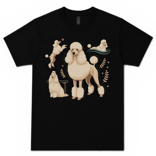 White standard poodle shirt - white,