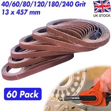 60x Sanding Belts 13 x 457mm