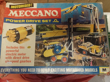 Meccano motorized Power Drive Set 1967 Vintage boxed, INCOMPLETE NO MOTOR