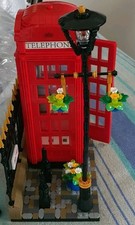 Ideas Red London Telephone Box Building Blocks Set 1460PCS Model Kit MOC Bricks