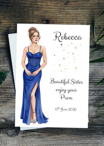 Prom card personalised large - card,