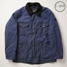 Barbour International Steve McQueen Lawtell Wax Jacket Men’s XL Navy Blue