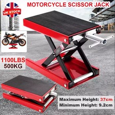 Motorcycle Scissor Jack Lift 500kg Motorbike Table Bench Stand with Safety Pin🔥