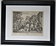 William Hogarth print, Hudibras Vanquish'd by Trulla, original version c1840
