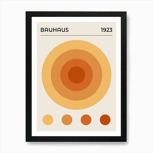 Bauhaus orange circles - bauhaus,