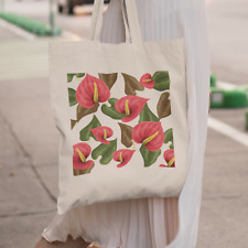 Red Orchid Tote Bag - Nature Botanical Florist Flower Enthusiast Shopper Present