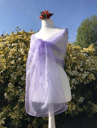 Lavender organza shawl - organza,