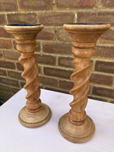 Wooden candle holder - wooden, 2