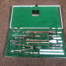 Vintage Faber Castell Drafting Compass Set No 71716 Made In Germany