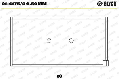 Connecting rod bearing glyco - bearing,