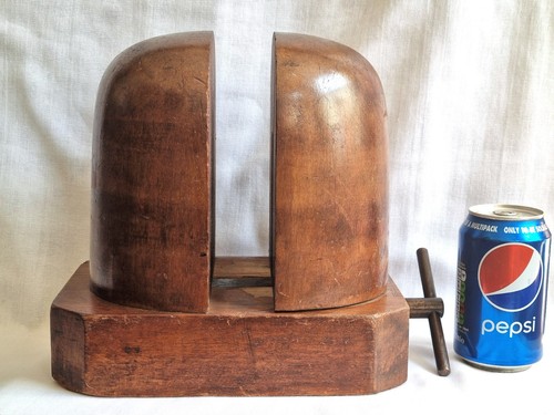 Antique adjustable wooden hat - antique,