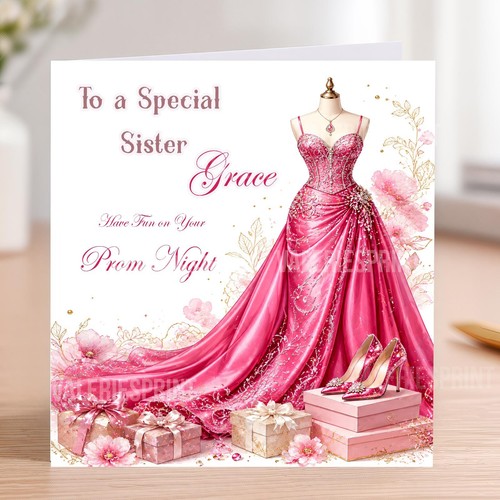 Personalised girls prom - personalised,
