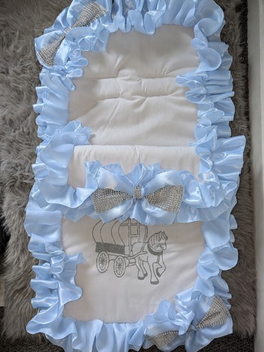 Baby blue with glitter horse - blue,