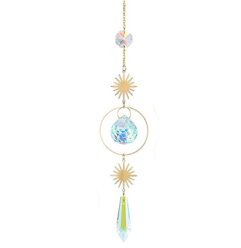 Crystal sun catcher moon - catcher,