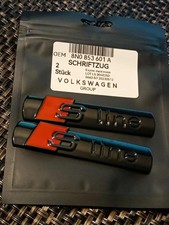 2x Gloss Black S Line Side