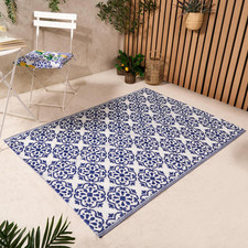 Outdoor Garden Rug Tile Geo Area Floor Patio Deck Non Slip Waterproof Large Mat