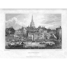 GRAVESEND Kent - Antique Print