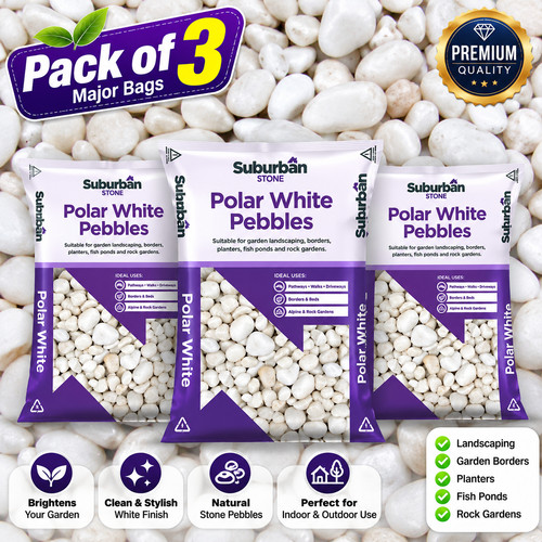 Polar white pebbles decorative - polar,