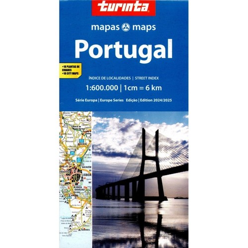 Portugal road map 600k - road, 1:600k