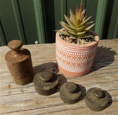 Platform scale weights - scale, vintage