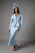 Coast Dusty Blue Midi Skirt