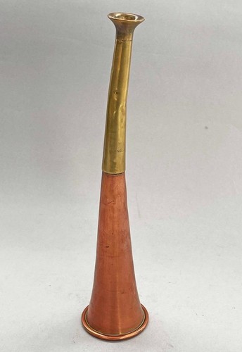 Vintage copper hunting horn - copper,
