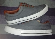 Mens/Boys, Matalan, Grey, Canvas, Lace Up, Plimsolls/Trainers Size 6