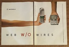 1999 Motorola Timeport Webphone Pager Web w/o Wires 2-Pg 90s Print Ad