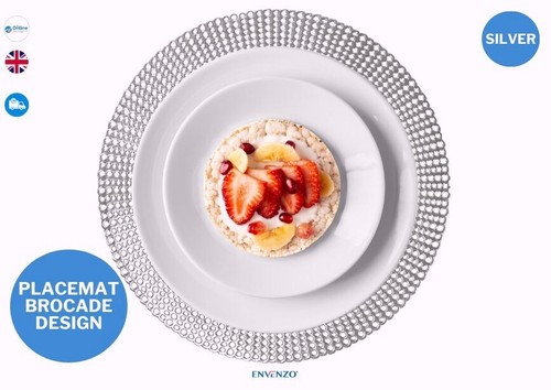 Gold place mat round set - place, x4