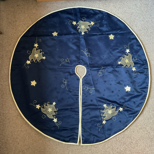 Avenue blue gold christmas - blue,
