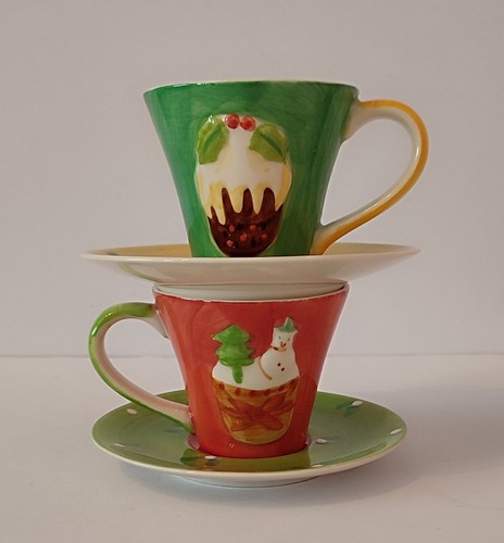 Christmas cup saucer set - m&s,