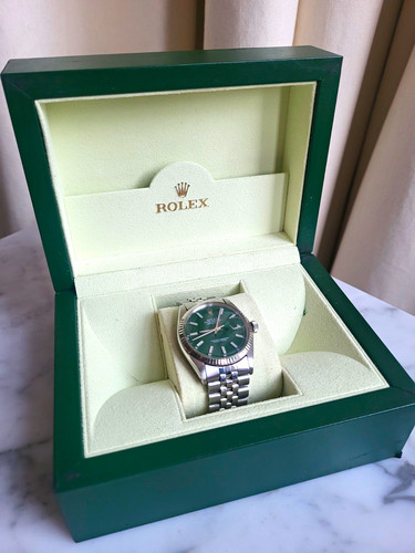 Rolex datejust 1601 green dial - green,