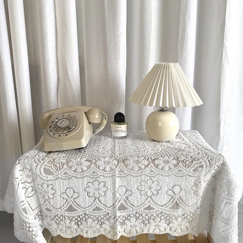 White oval lace - oval, tablecloth