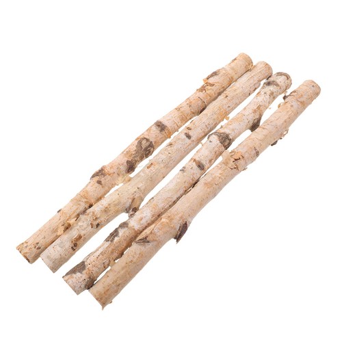 Natural birch wood logs set - natural,