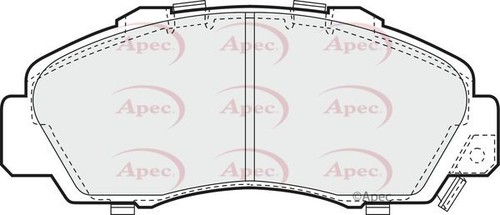 Apec front brake pad set - front,