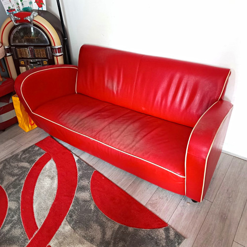 Red art deco 1950s - art,