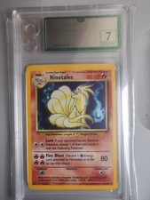 pokemon cards graded slabs (Ninetales Holo Rare)