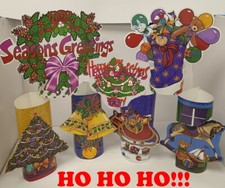 12 Vintage Christmas Greeting Cards - Unusual POP n ROLL-3D -Choice of 7 Designs