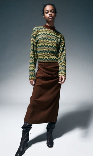 Bnwt zara jacquard sweater - zara,