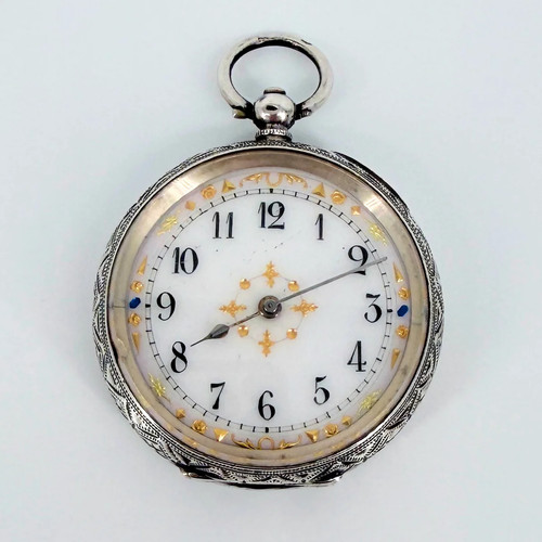 Antique swiss 935 silver cased - antique,