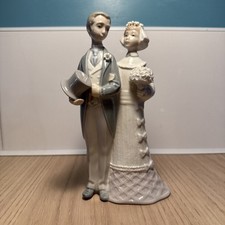 Lladro Porcelain Wedding Day Couple Bride & Groom Marriage Retired Figurine 1977