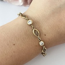 Diamonique QVC Gold On