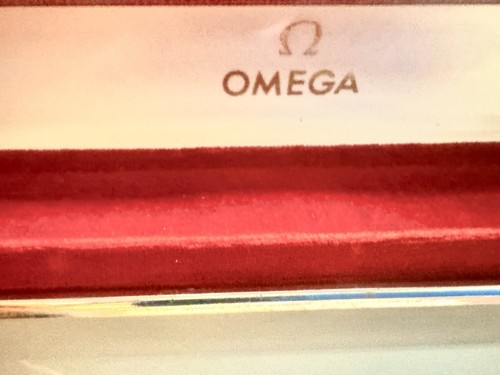 Omega red cream watch - omega, red/cream