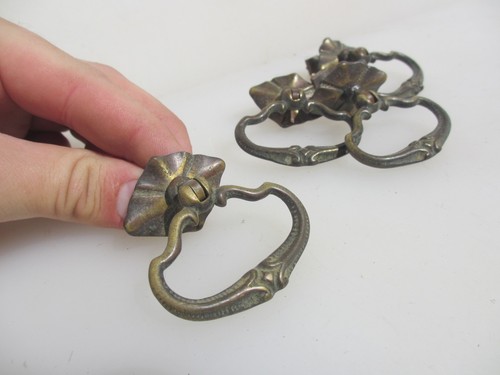 Vintage brass cabinet handles - brass,