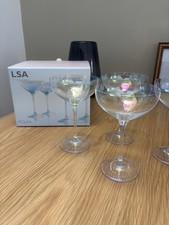 LSA polka Champagne coupes in