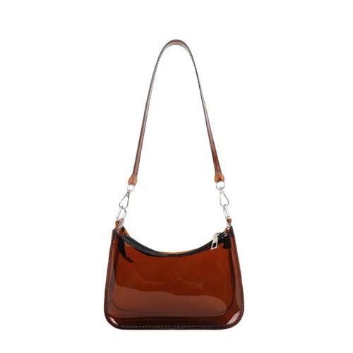 Zipper jelly shoulder bag - shoulder,