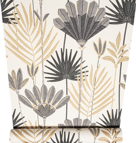 Grey white floral wallpaper - floral,