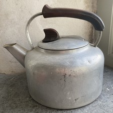 Vintage SWAN Heavy Duty Aluminium & Bakelite 3 Pint Art Deco Stove Top Kettle