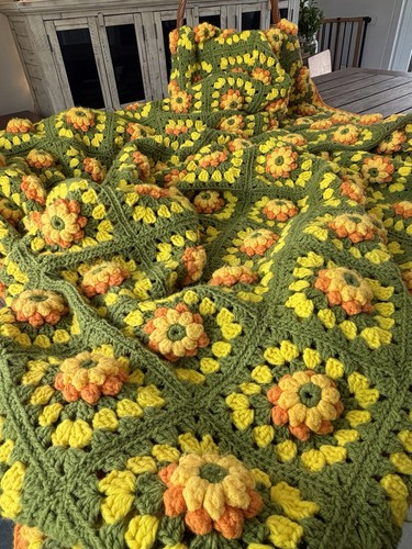Handmade crochet blanket - crochet,