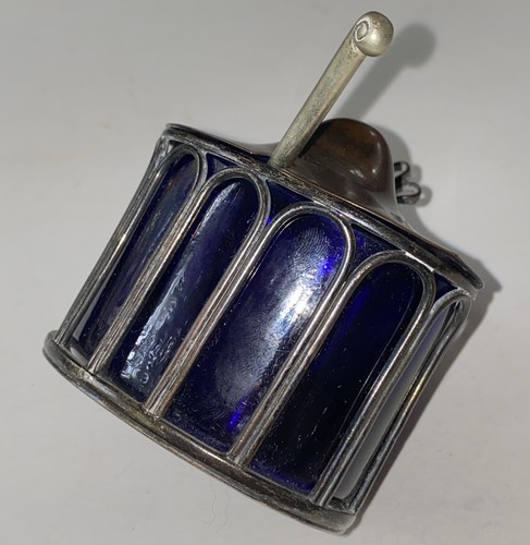 Antique silverplated mustard - antique,